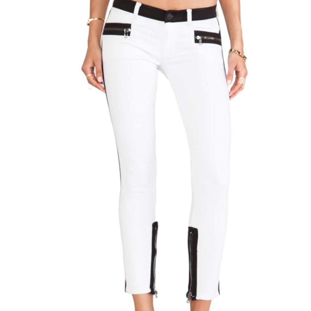 Hudsonโ Chelsea Retreat Colorblock Super Skinny Jeans Size 30